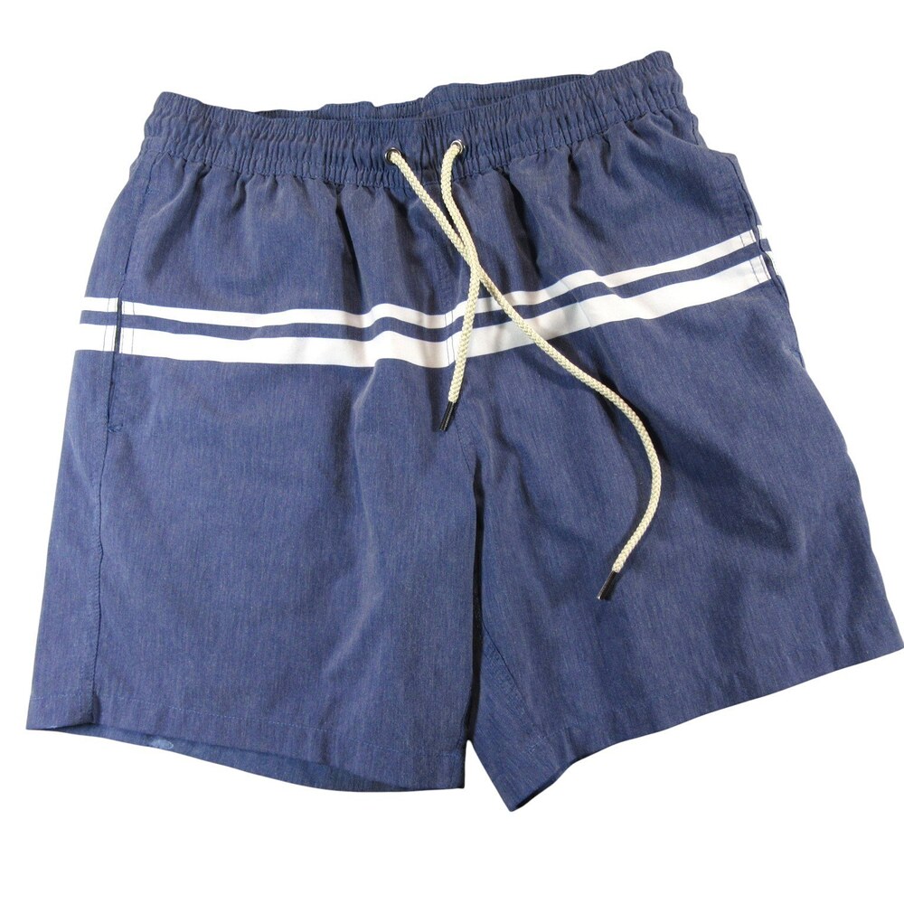 Fair Harbor Mens Swim Trunks XL x 7 Blue Stretch Lined Recycled Polyester Cotton